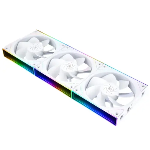 Thermalright Комплект вентилатори Fan Pack 3-in-1 3x120mm - TL-M12QRW x 3 - White Reverse Infinity Mirror Daisy-Chain