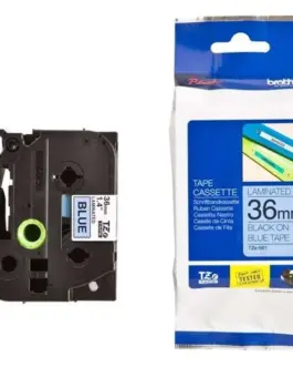 ЛЕНТА ЗА ЕТИКЕТНИ ПРИНТЕРИ BROTHER ТИП TZ - 36 mm x 8 m - BLACK ON BLUE TAPE - PN TZE561