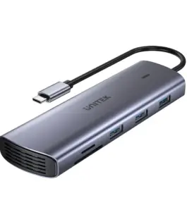 Unitek докинг станция Type-C Docking Station PD3.0 100W - HDMI USB-C x 1 USB3.0 x 3 LAN SD VGA -