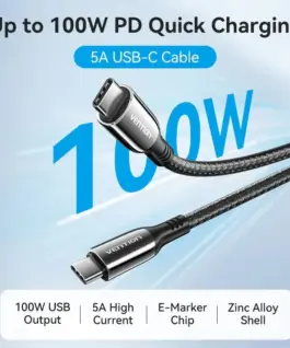 Vention кабел USB2.0 Type-C/Type-C 100W