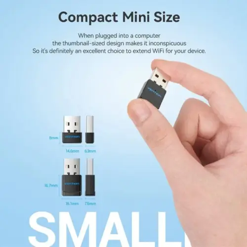 Vention безжичен адаптер WiFi USB adapter