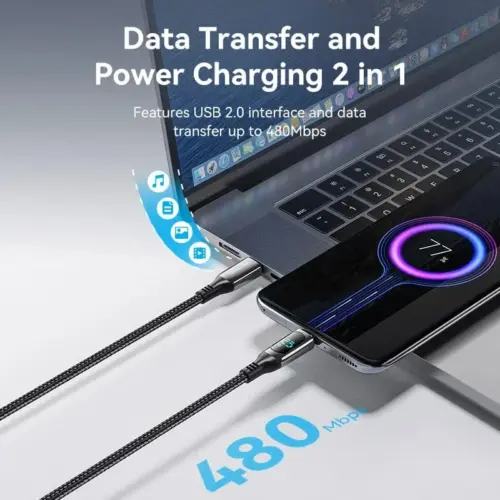 Vention кабел USB2.0 Type-C/Type-C 100W 1.2m – TAYBAV