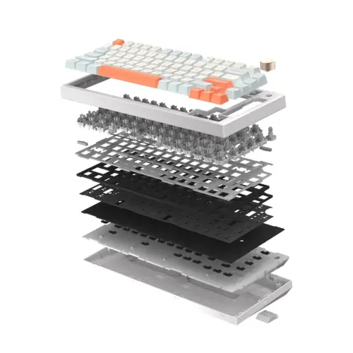 VGN безжична геймърска механична клавиатура Wireless Gaming Mechanical Keyboard – N75 PRO Jelly Orange – Azure Switches