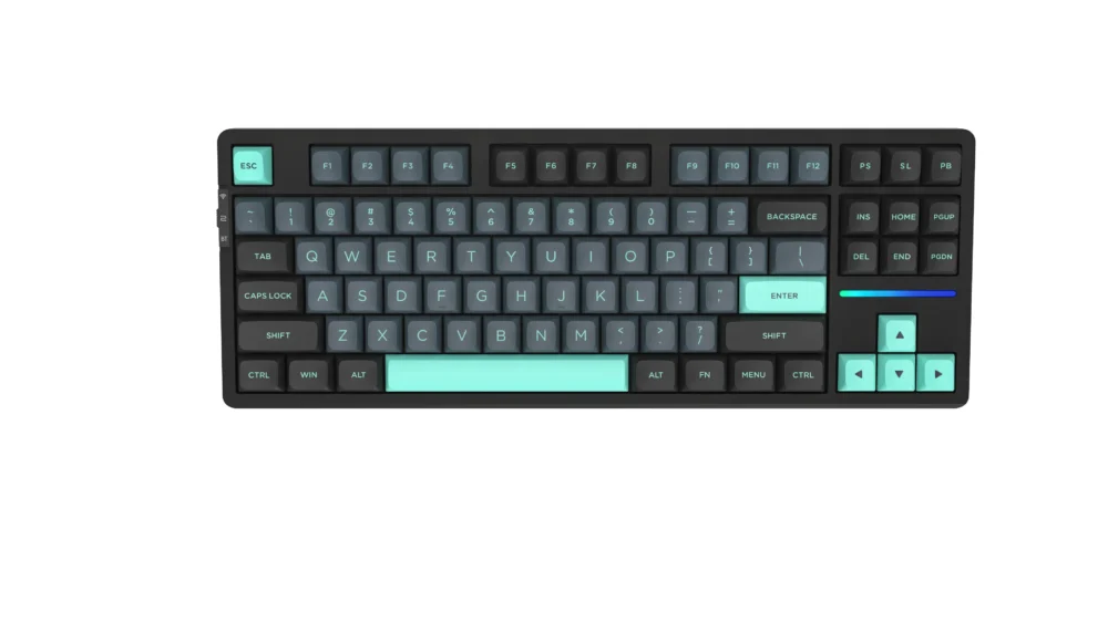 VGN безжична геймърска механична клавиатура Wireless Gaming Mechanical Keyboard - V87 Caribbean Blue - Power Silver Switches