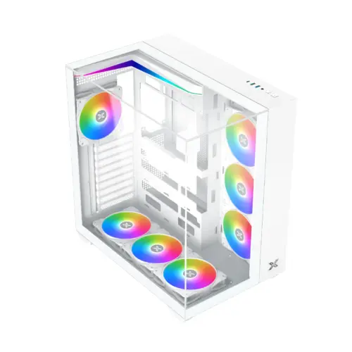 Alternative view of Xigmatek кутия Case ATX - AQUA V ARCTIC - 7 ARGB Fans