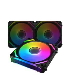 Alternative view of Xigmatek Комплект вентилатори Fan Pack 3-in-1 3x120mm - Starlink Ultra - Infinity Mirror, A-RGB