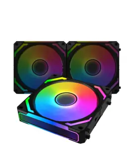 Alternative view of Xigmatek Комплект вентилатори Fan Pack 3-in-1 3x120mm - Starlink Ultra - Infinity Mirror, A-RGB