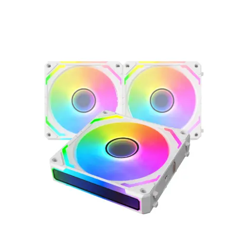 Alternative view of Xigmatek Комплект вентилатори Fan Pack 3-in-1 3x120mm - Starlink Ultra Arctic - Infinity Mirror, A-RGB