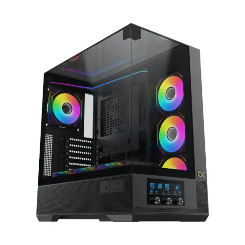 Xigmatek кутия Case EATX - Vision - 7 ARGB Fans LCD Display Panel Smart Fan Control