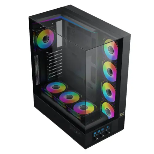 Alternative view of Xigmatek кутия Case EATX - Vision Pro - 8 ARGB Fans, LCD Display Panel, Smart Fan Control