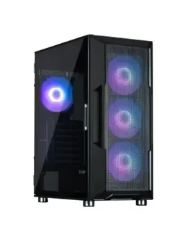 Zalman кутия Case ATX - i3 NEO ARGB Black - Mesh aRGB Tempered Glass