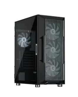 Alternative view of Zalman кутия Case ATX - i3 NEO ARGB Black - Mesh, aRGB, Tempered Glass