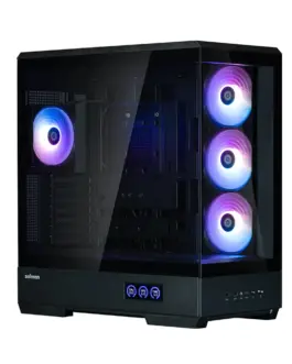 Alternative view of Zalman кутия Case ATX - P50 DS Black - Digital Display, Addressable RGB