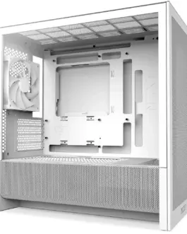 Alternative view of Кутия за компютър NZXT H3 Flow 2025 All White Micro-ATX Tower