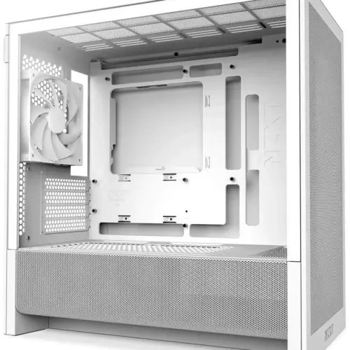 Alternative view of Кутия за компютър NZXT H3 Flow 2025 All White Micro-ATX Tower