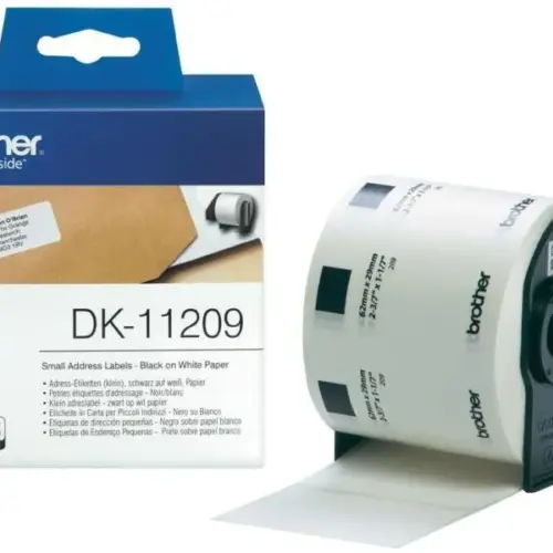 ЛЕНТА ЗА ЕТИКЕТНИ ПРИНТЕРИ BROTHER ТИП QL - SMALL ADDRESS LABELS - 29 mm x 62 mm x 800 - PN DK11209