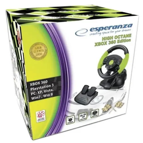 Alternative view of Esperanza STEERING WHEEL EG104 PC/PS3 X-BOX 360, VIBRATION FOR