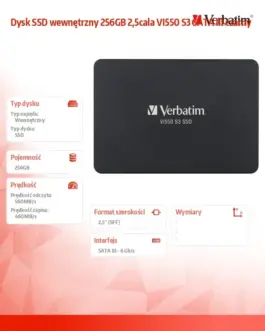 Verbatim SSD Internal 256GB 2,5inch. VI550 S3