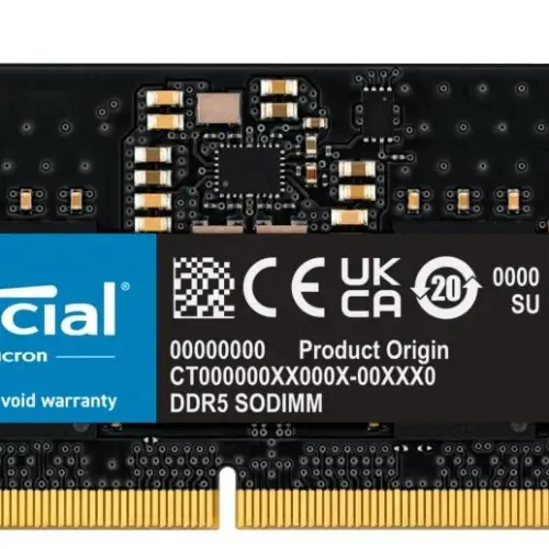 Crucial DDR5 SODIMM 8GB/4800 CL40 (16Gbit)