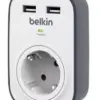 Belkin Single 306J 2xUSB 2. 4A Schuko socket
