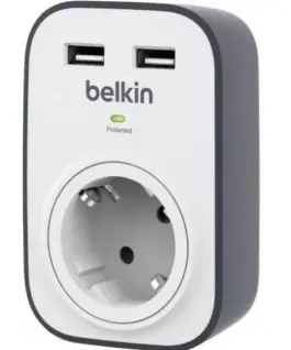 Belkin Single 306J 2xUSB 2. 4A Schuko socket
