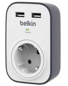 Belkin Single 306J 2xUSB 2. 4A Schuko socket