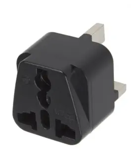 Alternative view of Maclean адаптер EU socket for UK MCE154 plug черен