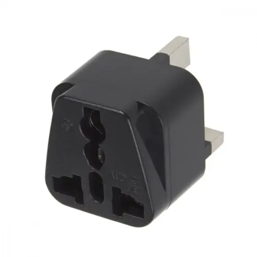 Alternative view of Maclean адаптер EU socket for UK MCE154 plug черен