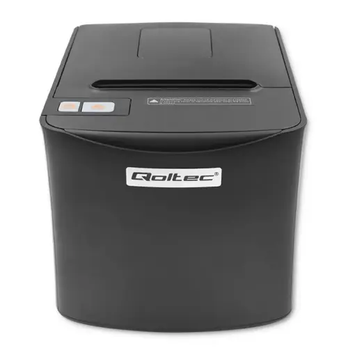 Alternative view of Qoltec Receipt printer voucher thermal, USB, LAN