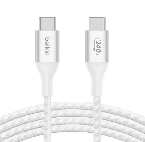 Alternative view of Belkin кабел BoostCharge USB-C/USB-C 240W 1m бял