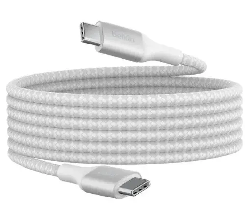 Alternative view of Belkin кабел BoostCharge USB-C/USB-C 240W 2m бял