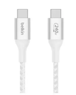 Belkin кабел BoostCharge USB-C/USB-C 240W 2m бял