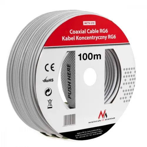 Maclean Coaxial кабел 1.0 CCS RG6 100m MCTV-572