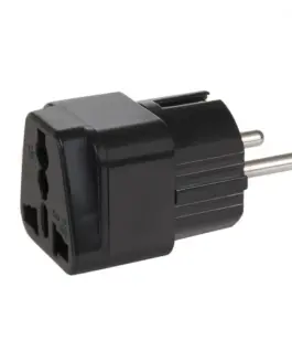 Maclean адаптер socket UK on EU plug universal Maclean MCE155 черен