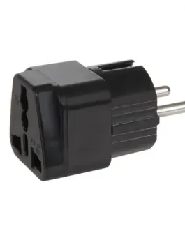 Maclean адаптер socket UK on EU plug universal Maclean MCE155 черен