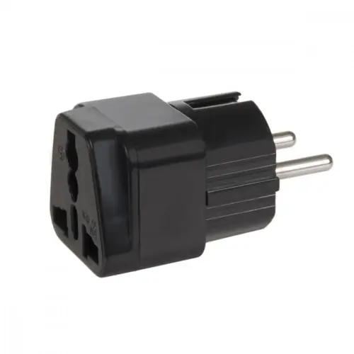 Maclean адаптер socket UK on EU plug universal Maclean MCE155 черен