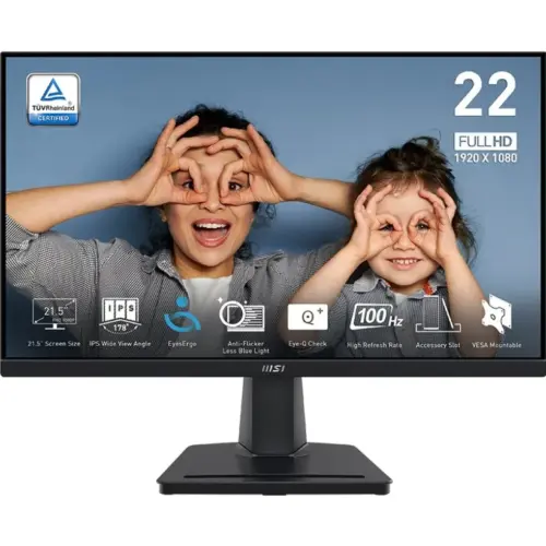 MSI Monitor PRO MP225 21.5 inches/LED/FHD/Flat/100Hz/черен