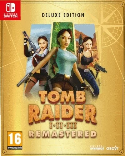 Cenega Game Nintendo Switch Tomb Raider I-III Remasteчервен Lara Croft: Deluxe Edition