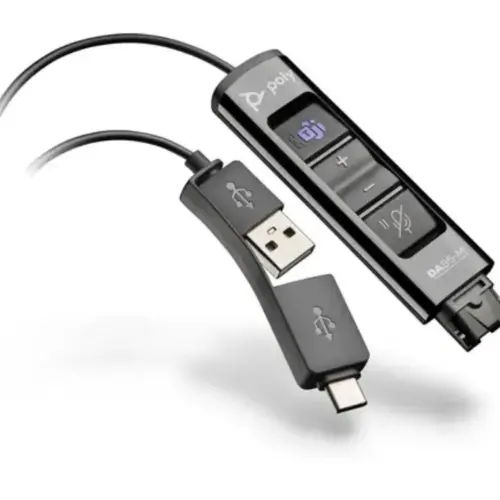 POLY адаптер DA85-M USB to QD черен 786C8AA