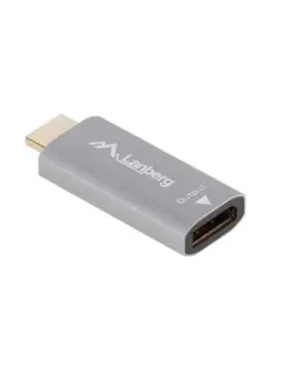 Alternative view of Lanberg HDMI(M)-Displayport(F)4K адаптер silver