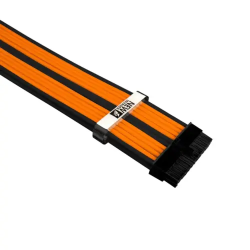 1stPlayer комплект удължителни кабели Custom Modding Cable Kit Black/Orange - ATX24P EPS PCI-e -