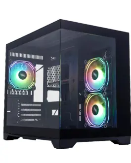 1stPlayer кутия Case mATX - MV6-TP Black - 3 fans included