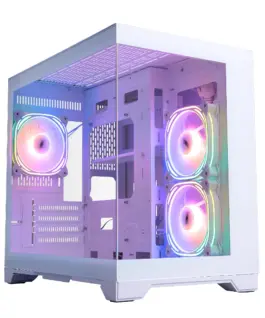 1stPlayer кутия Case mATX - MV6-TP White - 3 fans included