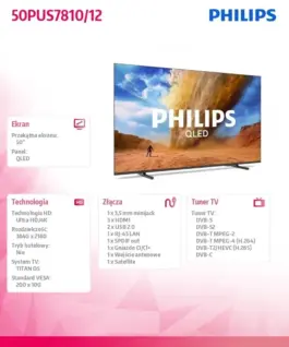 Philips TV QLED 50 inches 50PUS7810/12