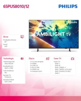 Alternative view of Philips TV LED 65 inches 65PUS8010/12