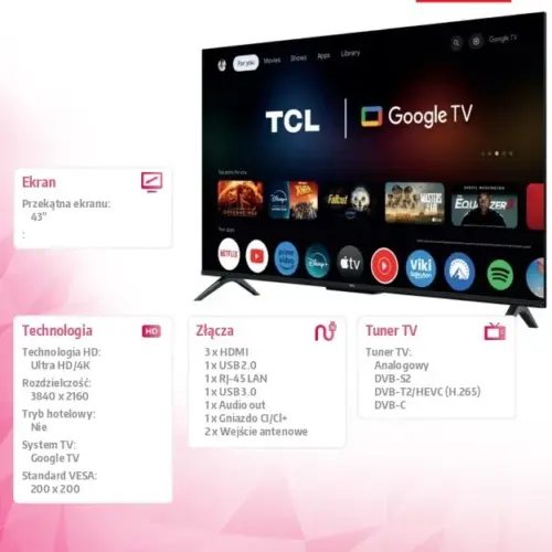 Alternative view of TCL Telewizor LED 43 инча 43V6C