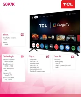 Alternative view of TCL Telewizor LED 50 инча 50P7K