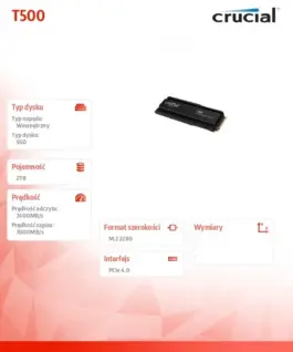 Crucial SSD 2TB M.2 NVMe 2280 PCIe 4.0 7400/7000