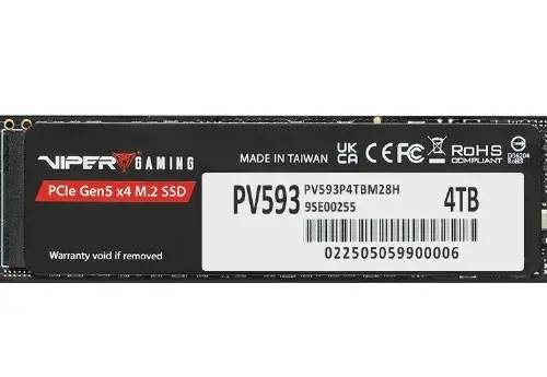 Patriot SSD 4TB VIPER PV593 M.2 2280 PCIe Gen5 x4 14000/13000MB/s