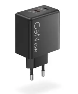 Alternative view of Lenovo Dual USB-C 65W GaN зарядно 40AW065BEU